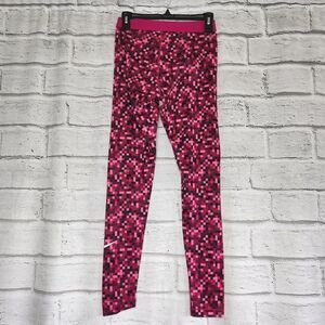 Nike Pro Dri-Fit Womens Leggings Full Length Medium Red Pink Athleisure